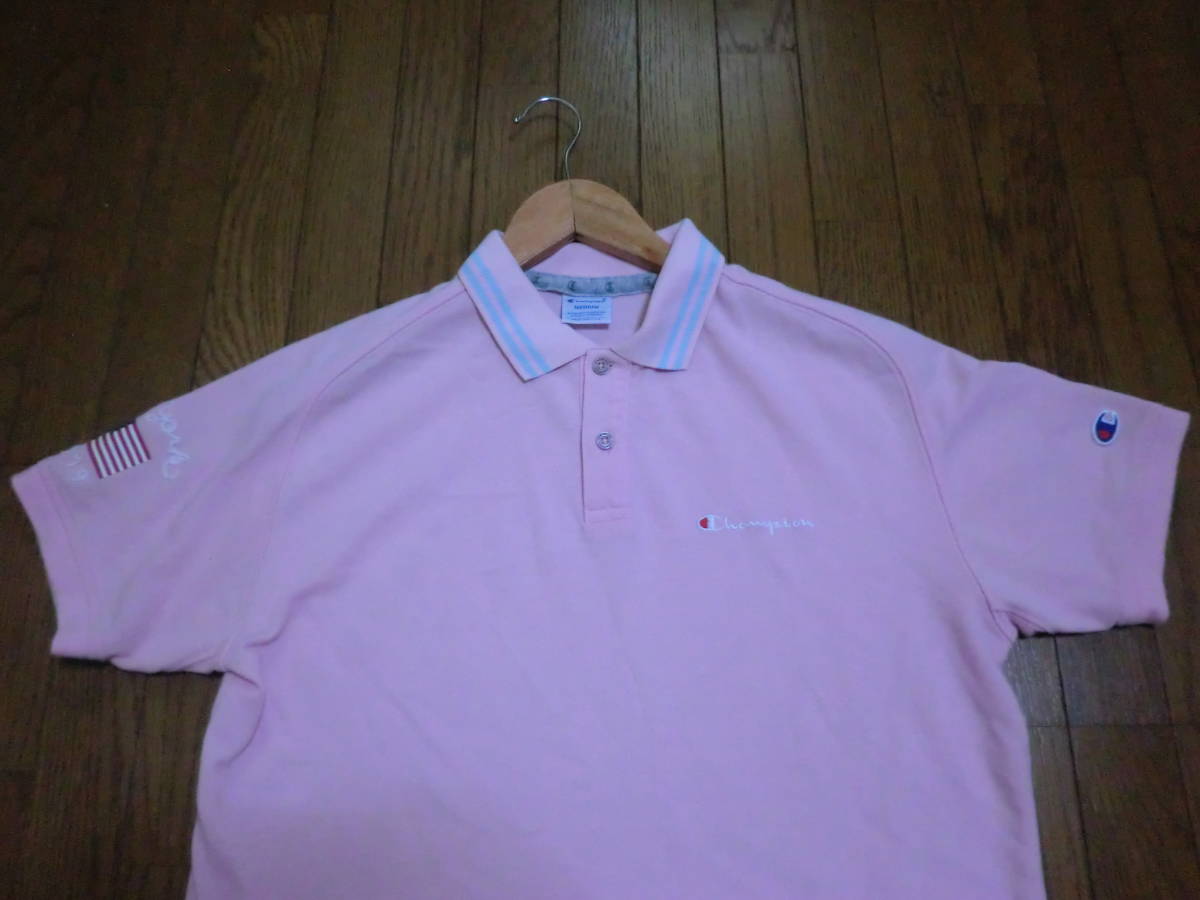 CHAMPION チャンピオン ポロシャツ 半袖 トップス ピンク系 size:M_画像2
