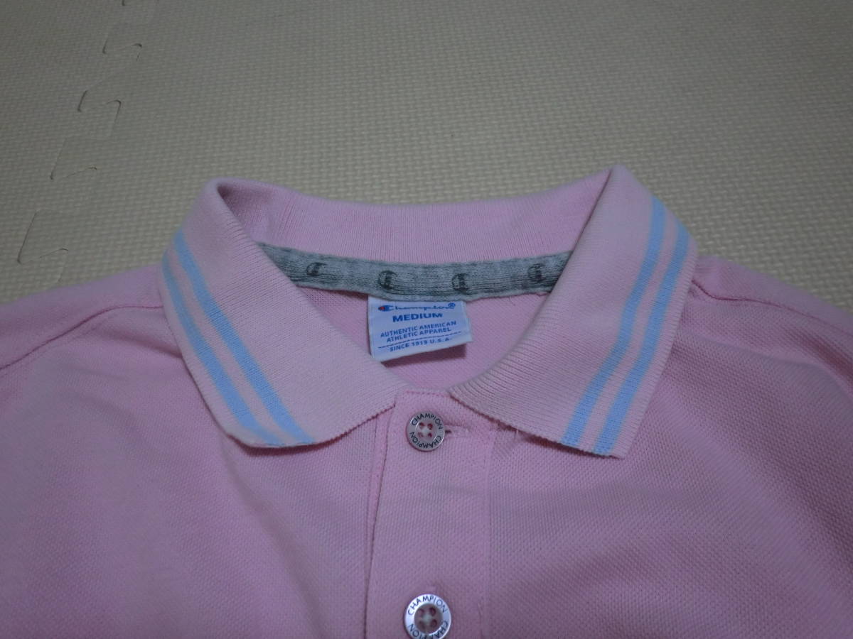 CHAMPION チャンピオン ポロシャツ 半袖 トップス ピンク系 size:M_画像5