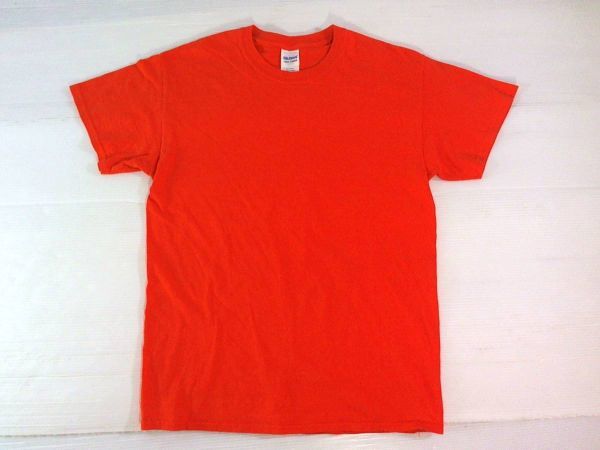 ●ギルダン★GILDAN★半袖Tシャツ コットンＴシャツ M オレンジ 橙　無地_画像1