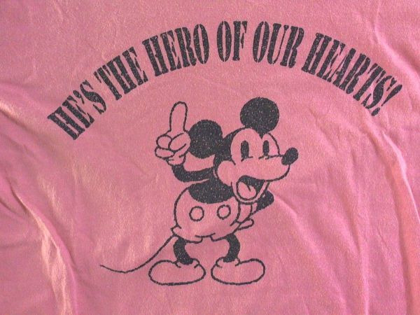 ●ユニクロ×ディズニー★UNIQLO×DISNEY★ミッキーマウス プリント半袖Ｔシャツ M ピンク系_画像5