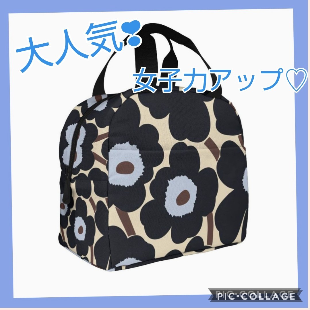 ランチバッグ　クーラーバッグ 　手提げ　トートバッグ　お弁当袋　　花柄　アウトドア　レジャー　ピクニック　保冷バッグ