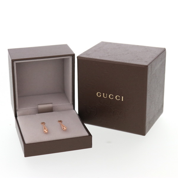 GUCCI グッチ K18PG ピンクゴールド ピアス ディアマンティッシマ