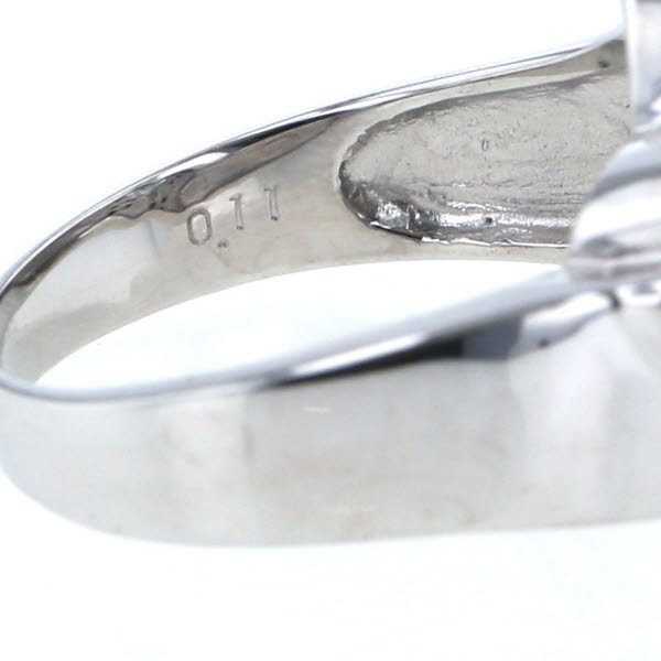 K18WG ホワイトゴールド リング ダイヤモンド0.11ct 蝶 バタフライ つや消し 透かし アニマル 幅広 12号 指輪【新品仕上済】【zz】【中古】_画像5