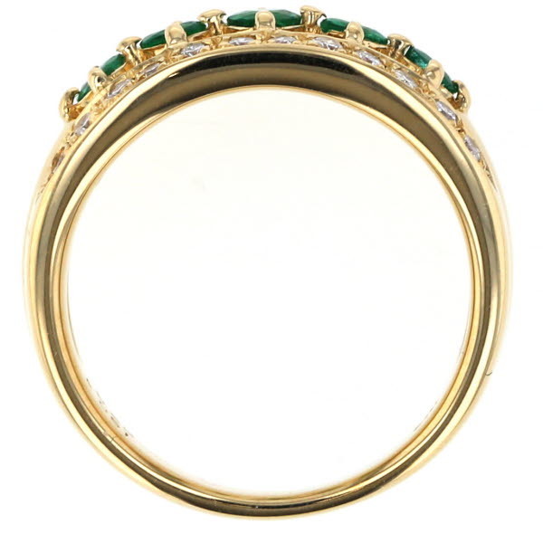 K18 イエローゴールド リング エメラルド0.51ct ダイヤモンド0.29ct 3