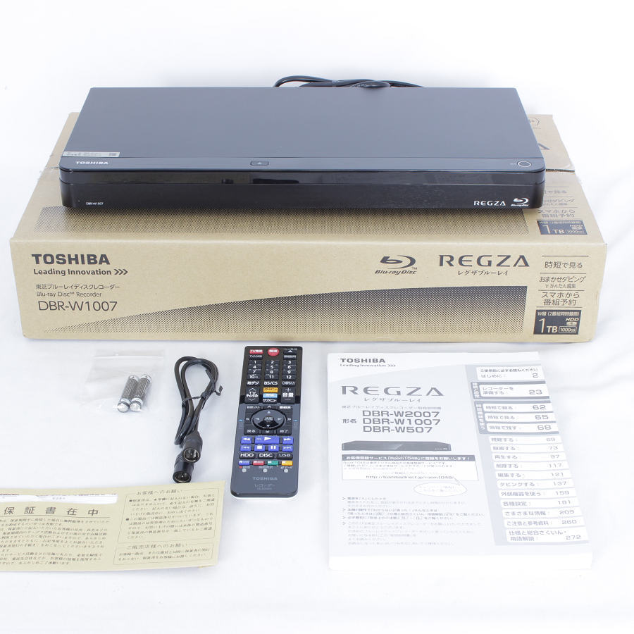 人気色 TOSHIBA REGZA レグザ ブルーレイレコーダー DBR-W1007