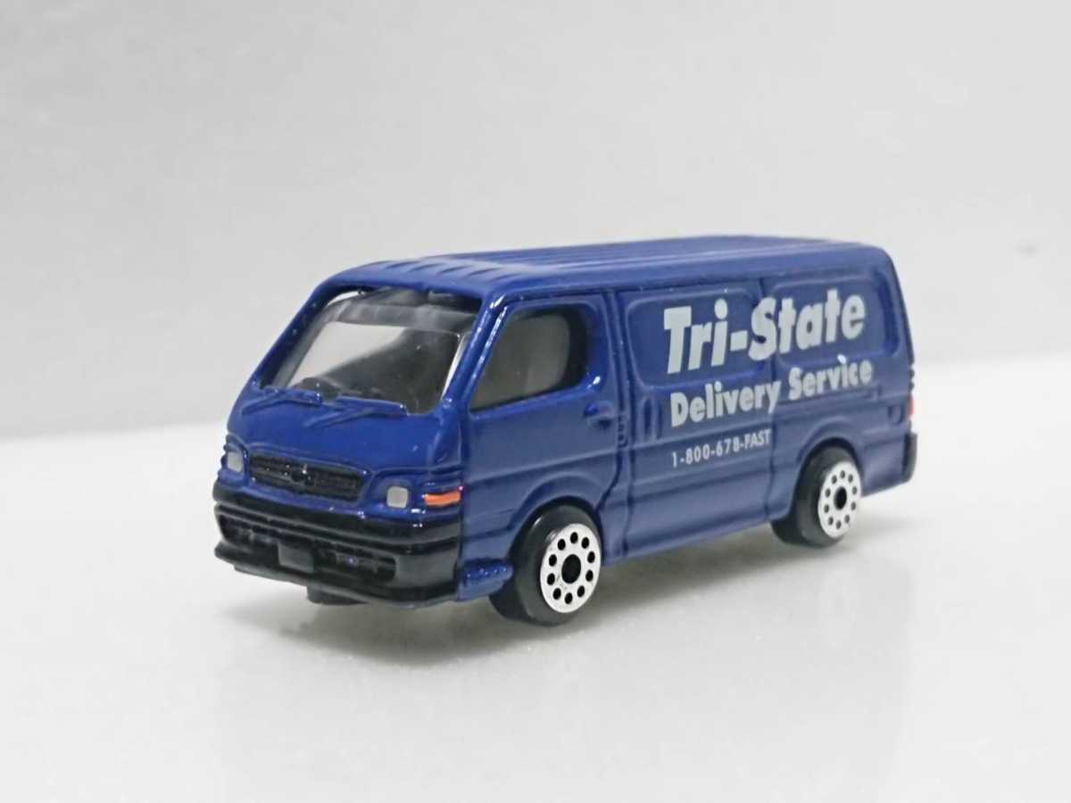 トヨタ ハイエース 100系 Tri-State Delivery Service モーターマックス Toyota Hiace Motormax ブルー 約1/64 3インチ