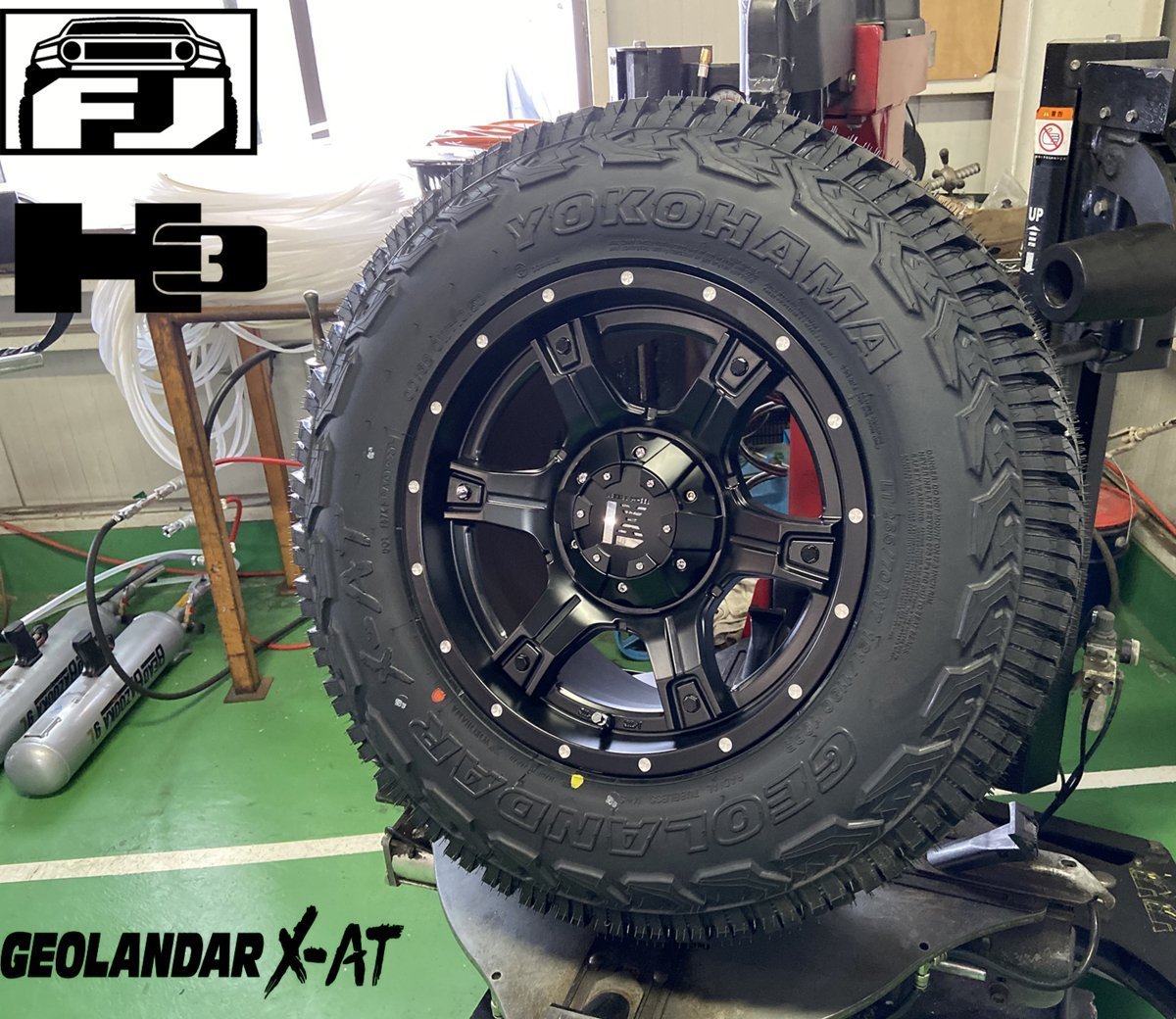 プラド ハイラックス サーフ FJ H3 ヨコハマ ジオランダー X-AT 265/65R17 265/70R17 285/70R17 295/70R17 タイヤホイール17インチ_画像4