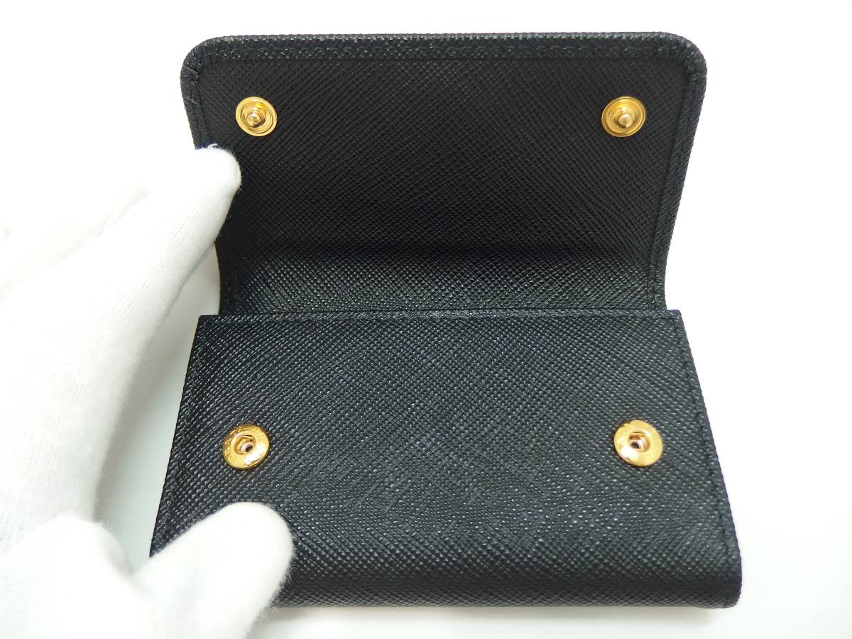 PRADA プラダ サフィアーノ 4連 キーケース ブラック 4-11088_画像5