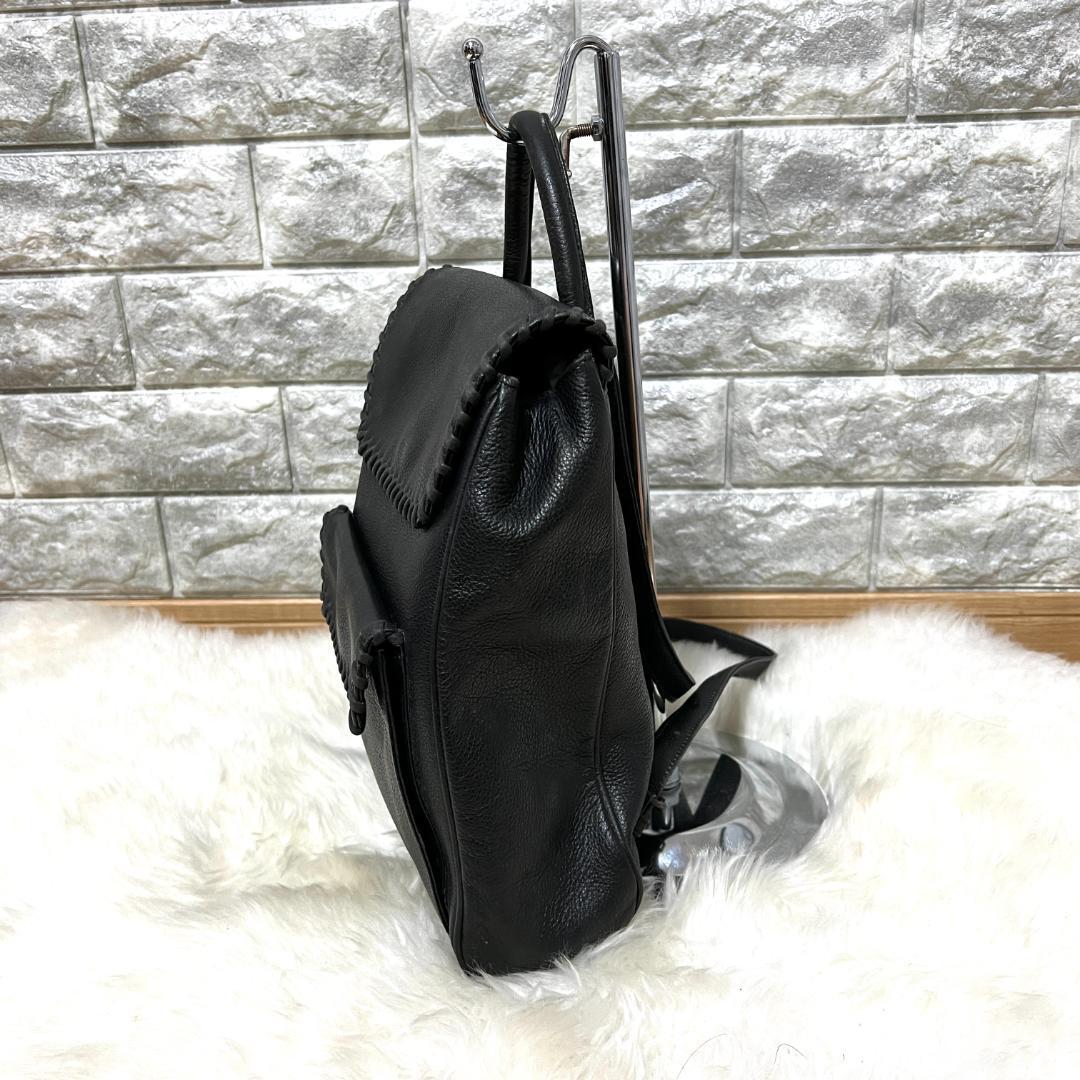 美品 イヴ サンローラン レザー バックパック ブラック リュック