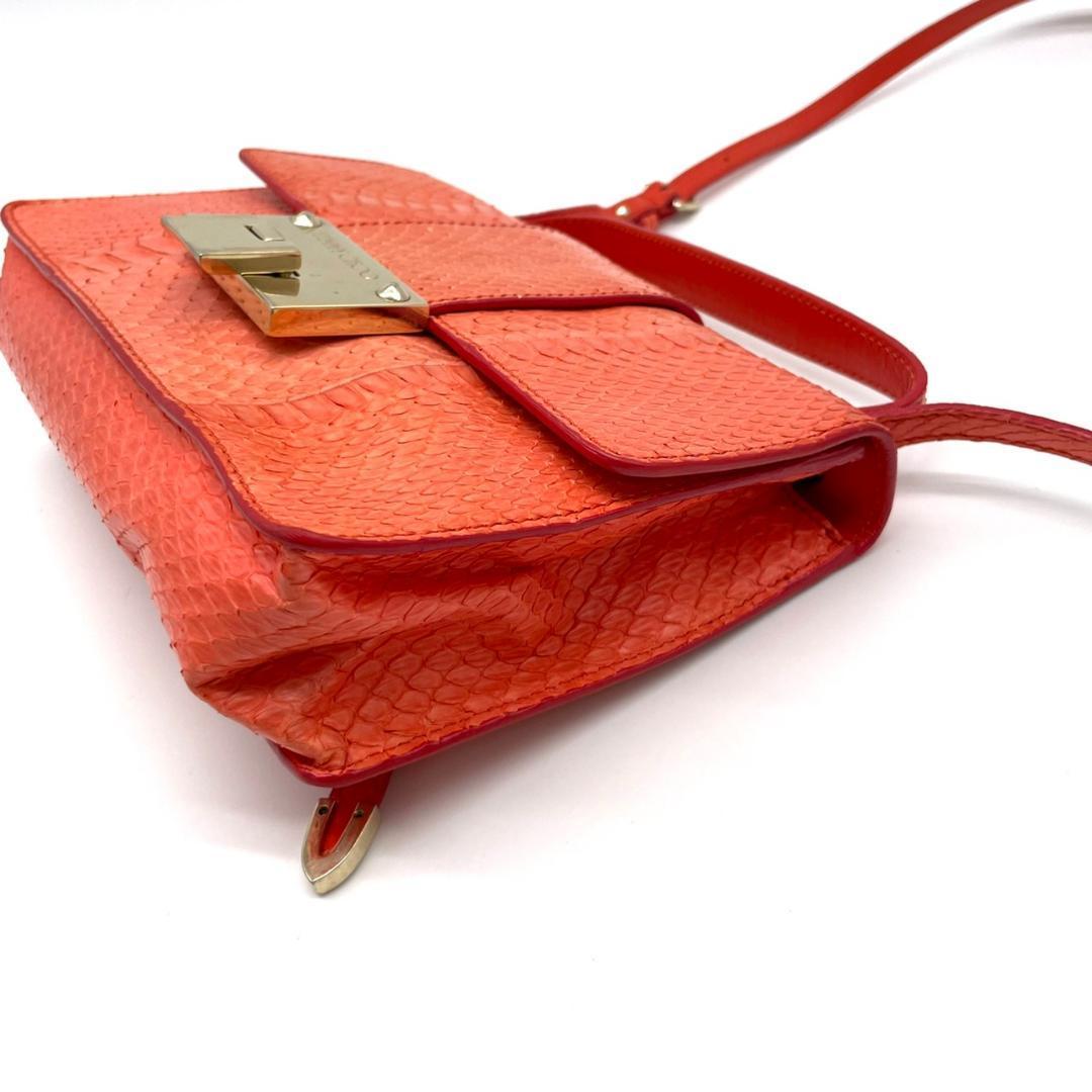 美品 JIMMY CHOO ジミーチュウ パイソン ショルダーバッグ
