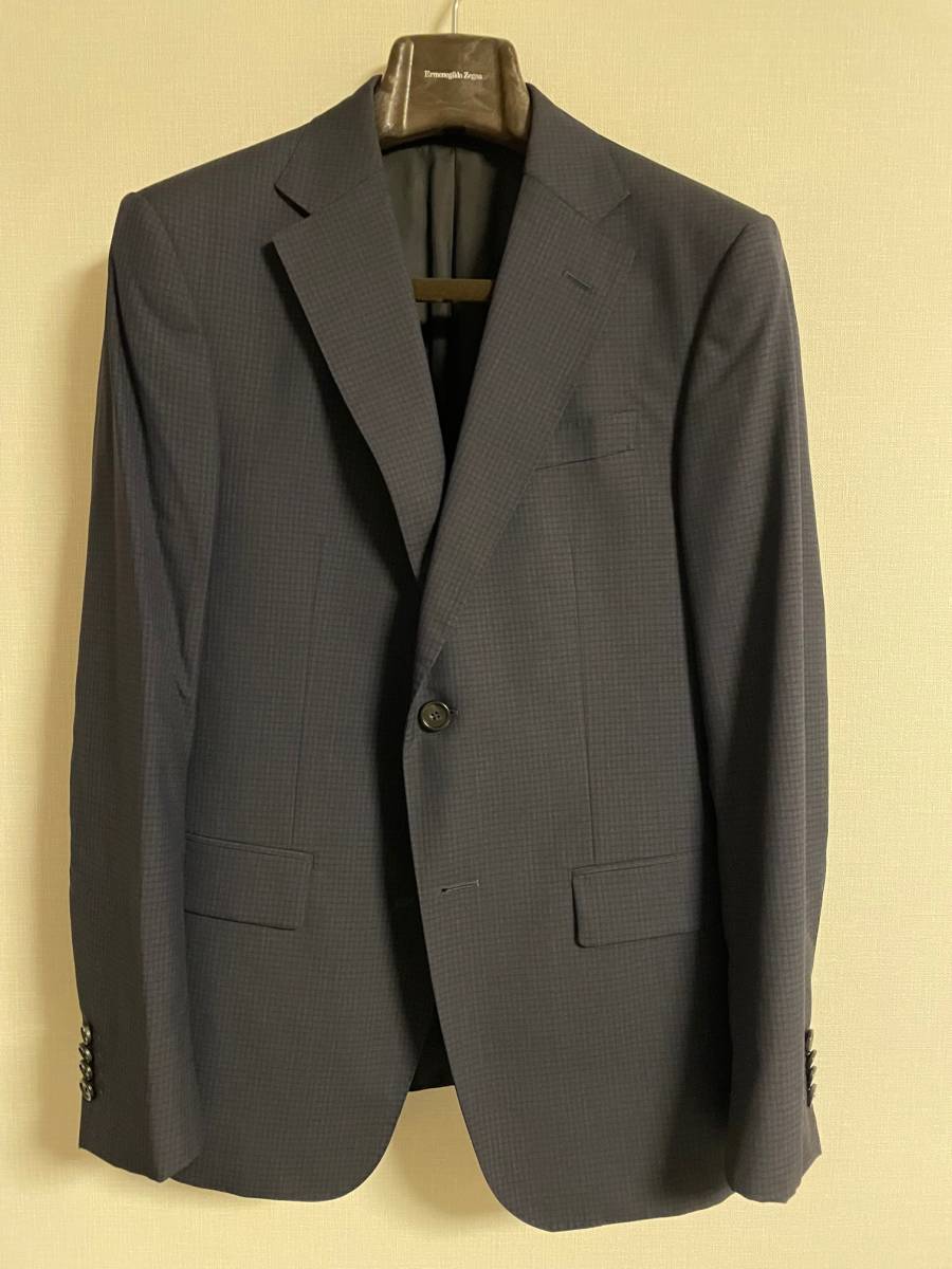 Z ZegnaジーゼニアネイビーチェックスーツErmenegildo Zegna
