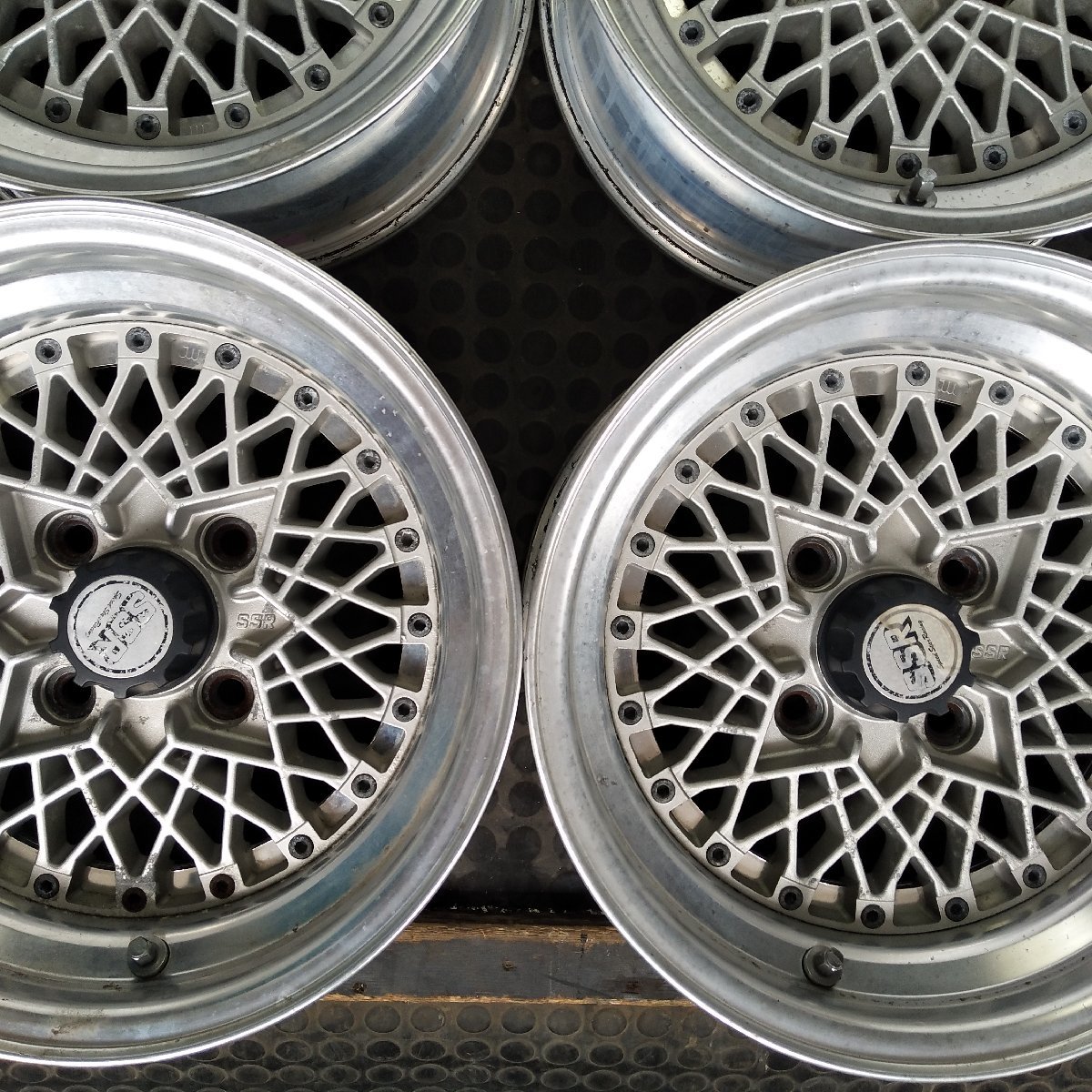 管理番号：W7-179【4本価額】【14x6.5J 14x7J 4x114.3 ET+2/-5 ハブ74】SPEED STAR star formula SSR　旧車等・直接引取可能_画像3