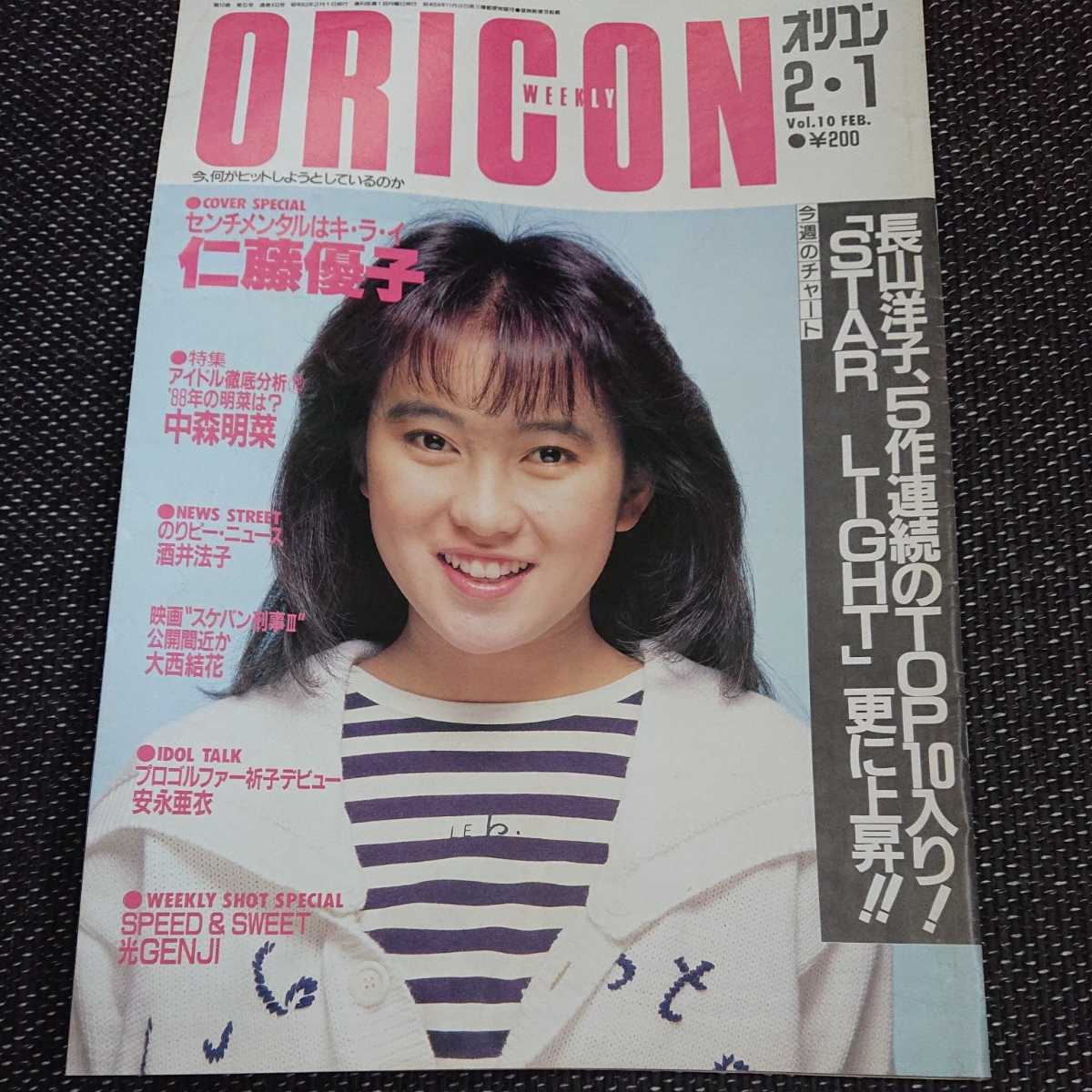 1988年 オリコン ウィークリ－ 仁藤優子 他多数_画像1