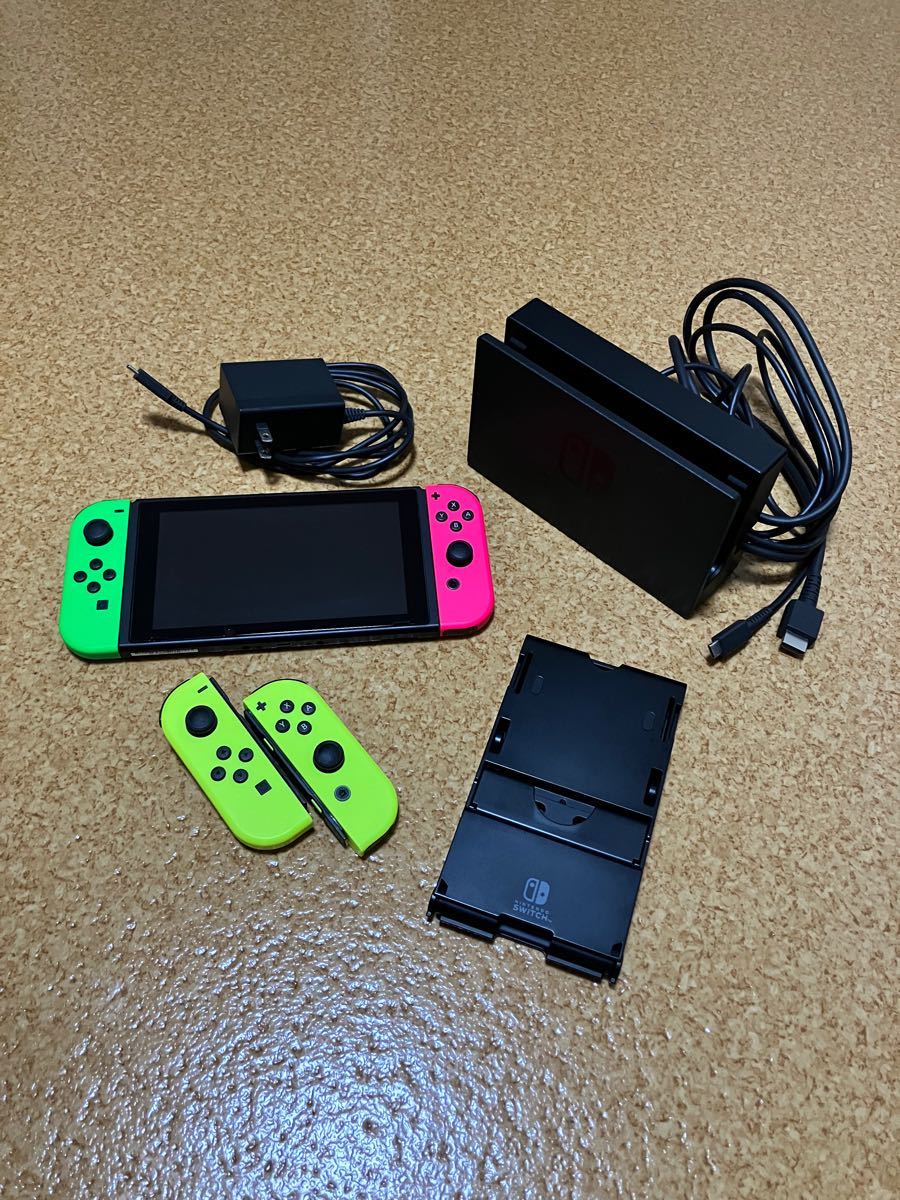 動作確認済 ニンテンドースイッチ本体セット＋コントローラー1セット＋本体スタンド Nintendo Switch