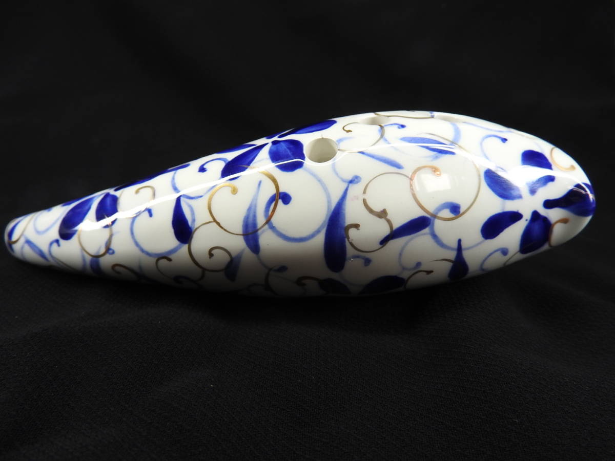 オカリナ トリプルアルトC AC管 青花瓷 TNGプロ仕様 金模様入手 オカリナ トリプルアルトC AC管 青花瓷 TNGプロ仕様 金模様入手