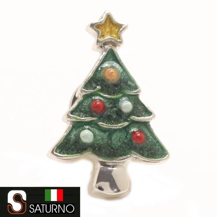 ラペルピン ピンブローチ SATURNO サツルノ クリスマスツリー メンズ