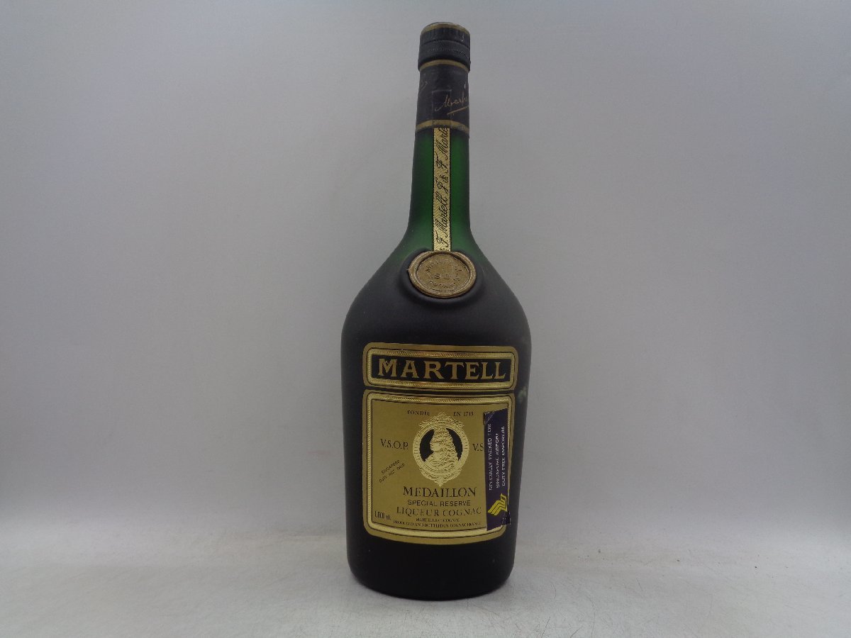 MARTELL VSOP MEDAILLON Martell VSOPme large yon Gold label brandy 1000ml 40% unopened old sake Z1311