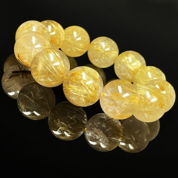 極太金針が魅力的!!】黄金針水晶 ゴールド タイチンルチル