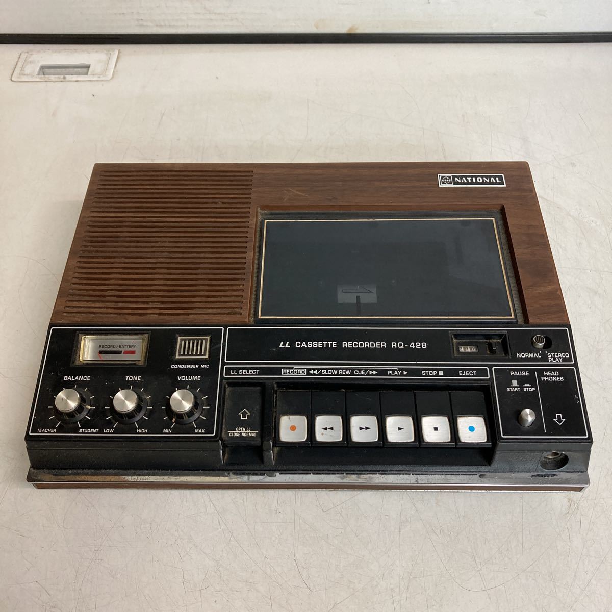 昭和レトロ National/ナショナル LLカセットレコーダー RQ-428-