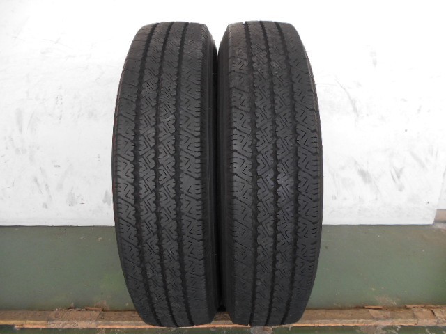 L12481-ブリヂストン RIB 265 205/80R17.5 114/112L 中古 2本セット サマータイヤ 2015年製_画像1