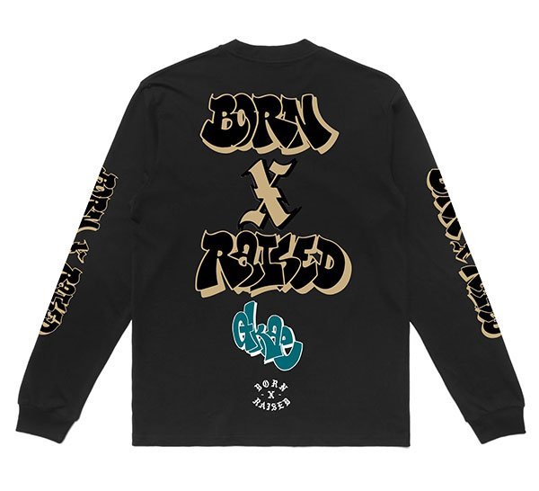 適当な価格 BornxRaised (L) ブラック BLACK TEE L/S THROWIE GKAE +