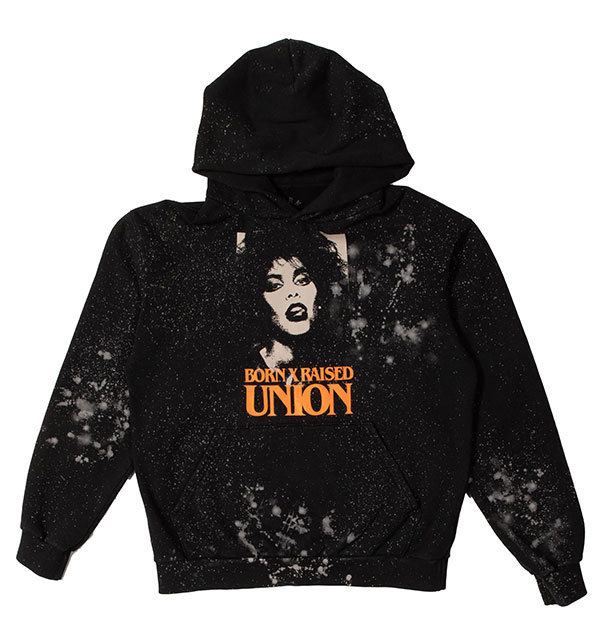 BornxRaised (ボーンアンドレイズド) パーカー プルオーバー BORN X RAISED + UNION DISCO HOODY BLACK