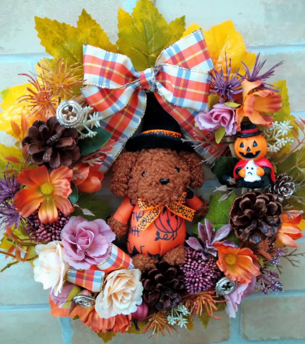 PayPayフリマ|フラワーリース ハロウィンリース 造花リース 玄関リース PayPayフリマ|フラワーリース ハロウィンリース 造花リース 玄関リース