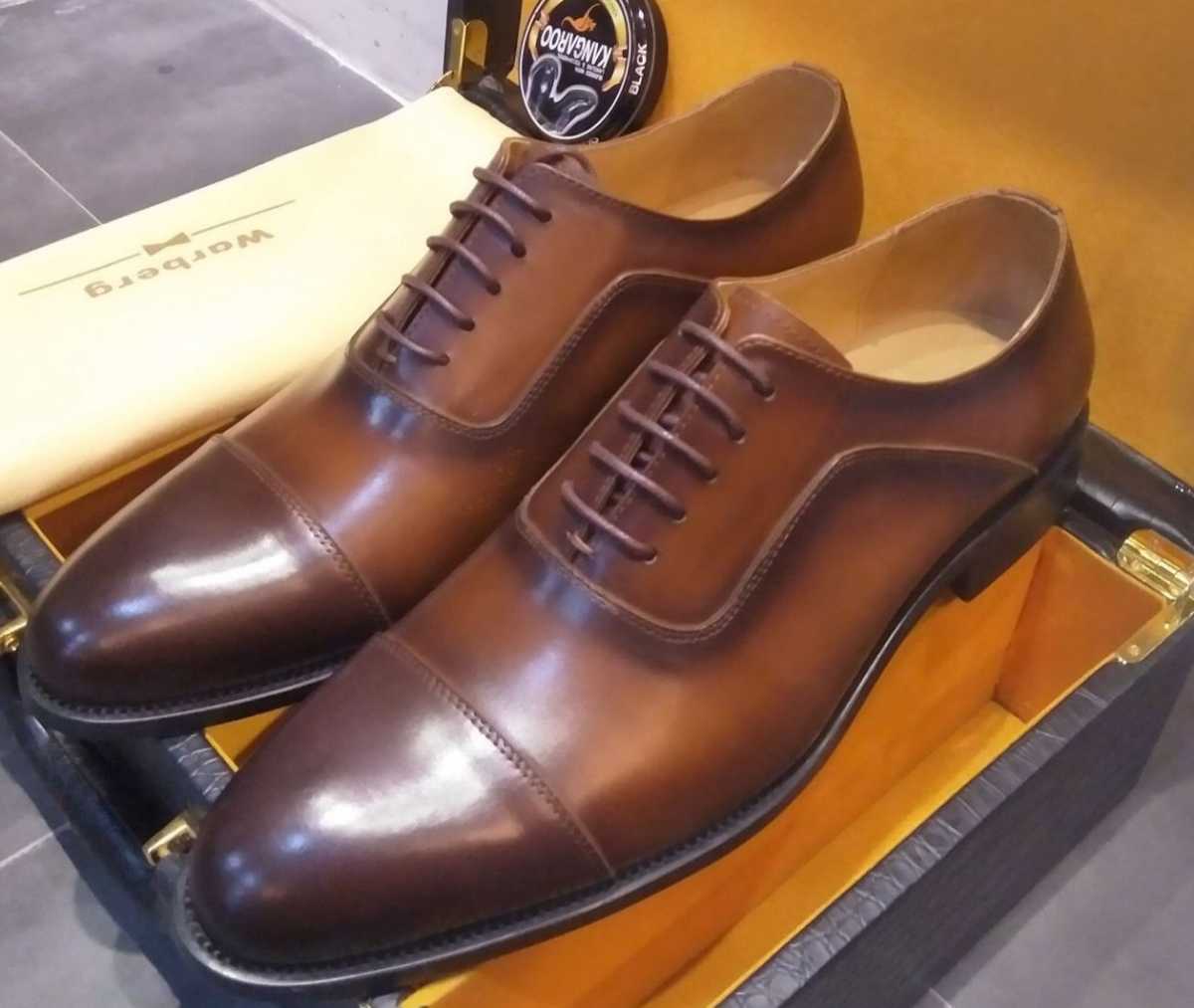 27.5cm 本革 高品質 ビジネスシューズ 内羽根 高級紳士靴