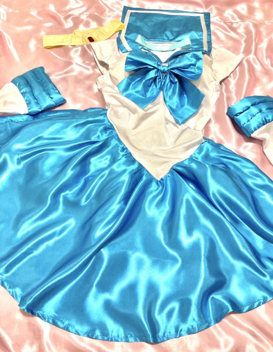 ☆つるつる超光沢☆ サテンセーラー ターコイズ 全身コスプレ ☆つるつる超光沢☆ サテンセーラー ターコイズ 全身コスプレ