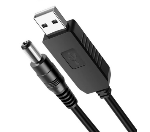 USB 昇圧ケーブル 送料120円 USB‐DC USB5v-DC12v 5.5-2.1mm 5v‐12v （昇圧コード DC‐DC 変換ケーブル 昇圧モジュール,_画像1