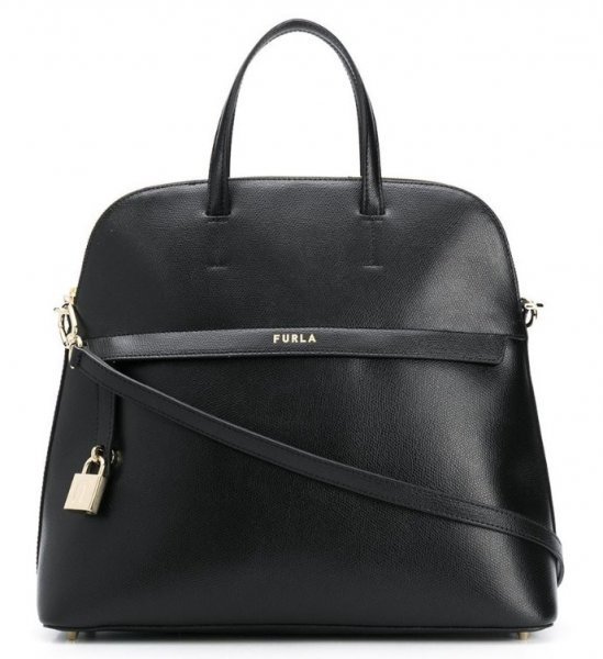 お得セット パイパー フルラ☆ FURLA 新品 ハンドバッグ 黒 レザー