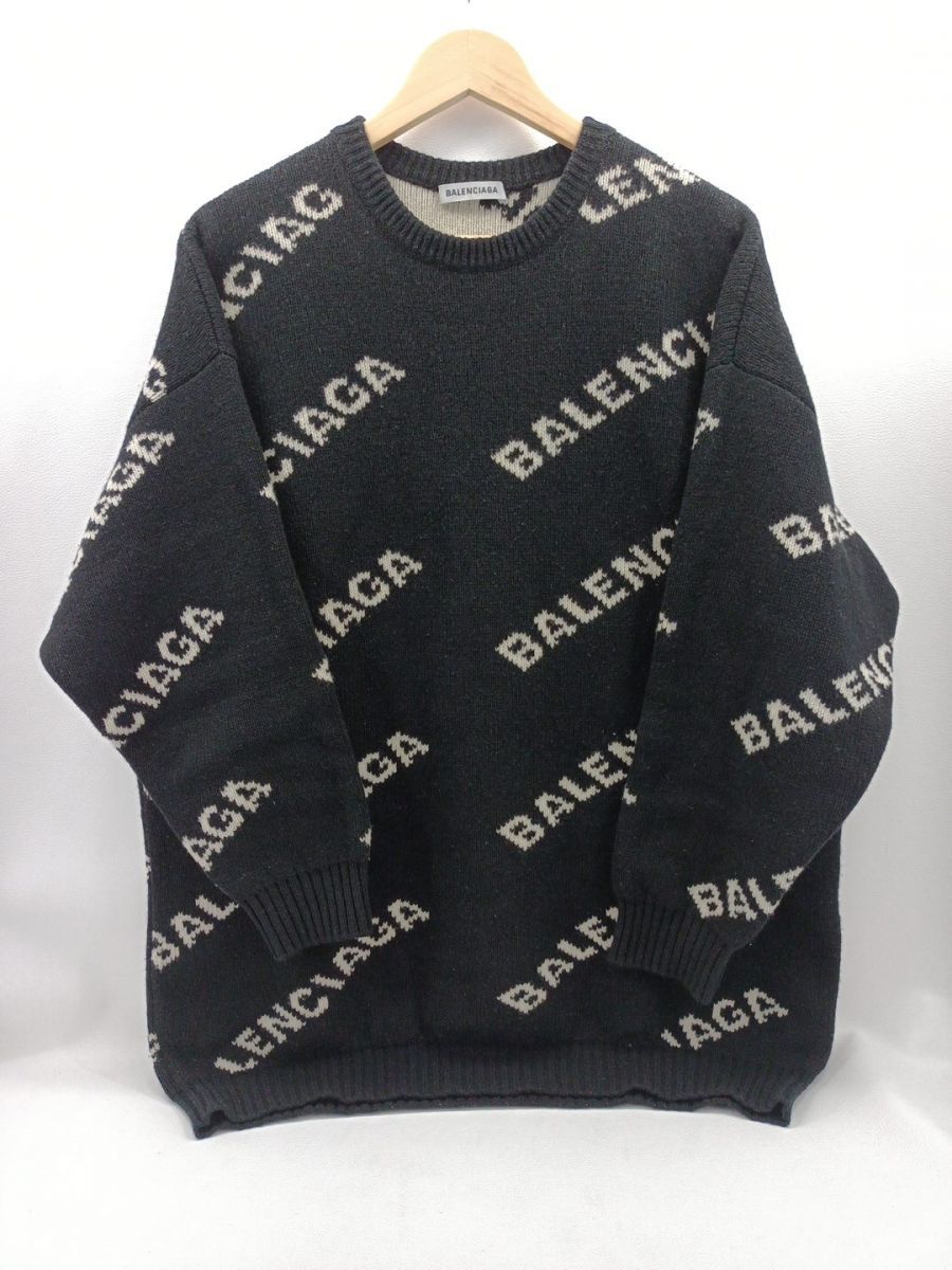 BALENCIAGA セーター メンズ ブラック サイズXL イタリア製 19AW 内