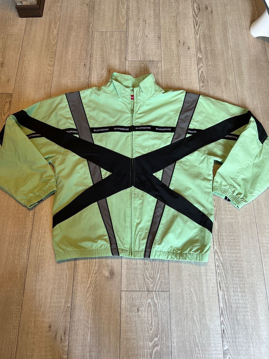 supreme 21ss CROSS PANELED TRACK JACKET M 送料込み パネルナイロン