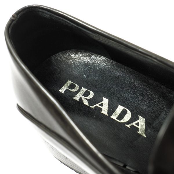 ME1242*イタリア製*PRADA プラダ*37.5(24cm相当)*レザー ローファー