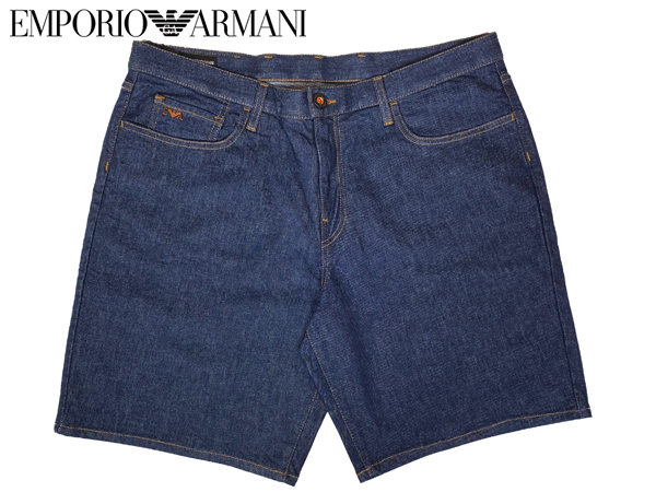  Emporio Armani 3K1PS1 1DY8Z 0941 Logo Mark имеется мужской стрейч Denim шорты 52