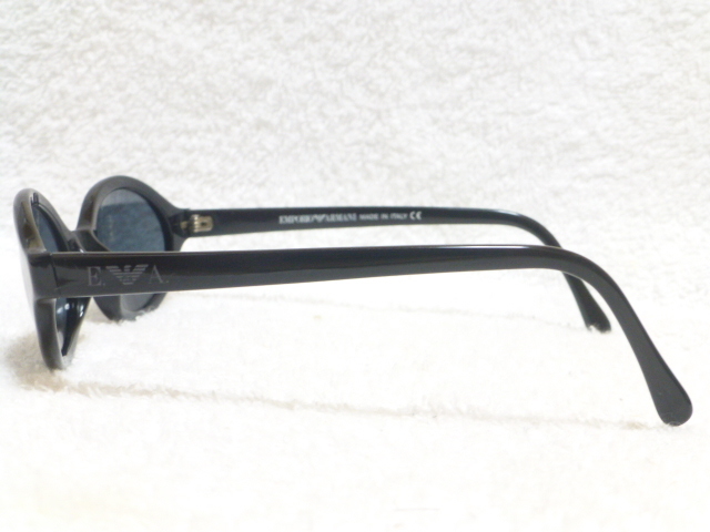 高級ブランドの 代表格 ARMANI サングラス 丸メガネ 度無し 万円台 格調高い 黒 目に優しい 緑レンズ 高品質 イタリア製 アルマーニ 576-S_画像4