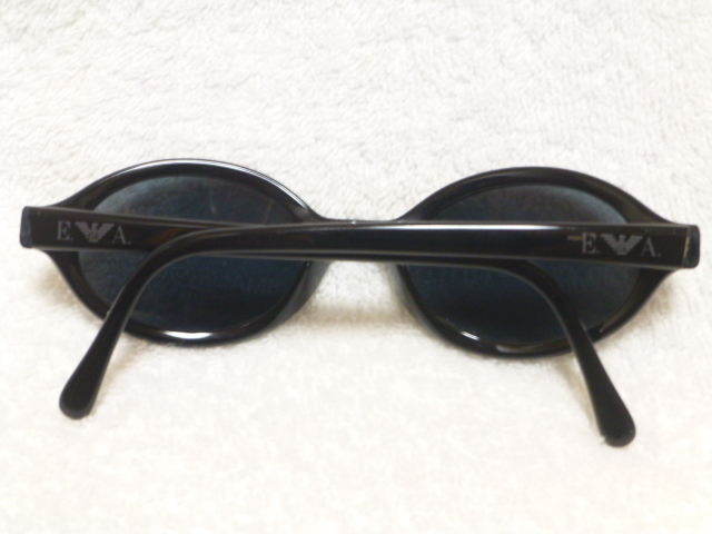 高級ブランドの 代表格 ARMANI サングラス 丸メガネ 度無し 万円台 格調高い 黒 目に優しい 緑レンズ 高品質 イタリア製 アルマーニ 576-S_画像9