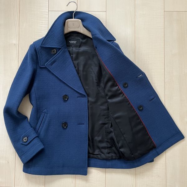 BURBERRY BLACK LABEL/バーバリー ブラックレーベル】Pコート M ブルー