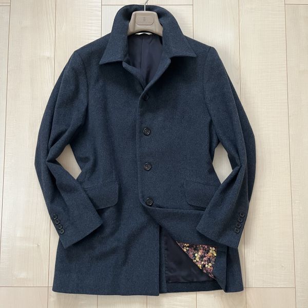 【Paul Smith COLLECTION/ポールスミス コレクション】ショート コート L グレー ウール ミンク カシミヤ混 暖かい生地感 秋冬 ＃12_画像2