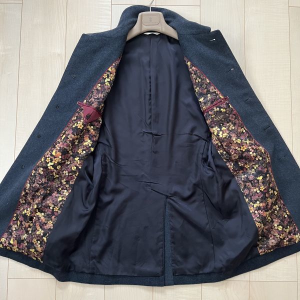 【Paul Smith COLLECTION/ポールスミス コレクション】ショート コート L グレー ウール ミンク カシミヤ混 暖かい生地感 秋冬 ＃12_画像4