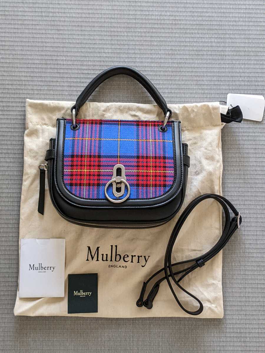 MULBERRY マルベリー レザー ハンドバッグ 紫 パープル ハンドバッグ 『2年保証』