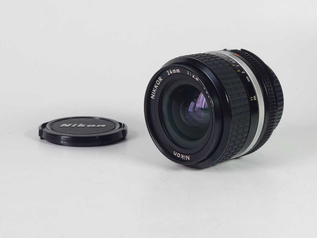 1円～ 美品 Nikon Ai Nikkor 24mm f2.8S Ai-S ニコン 広角 単焦点 レンズ_画像1