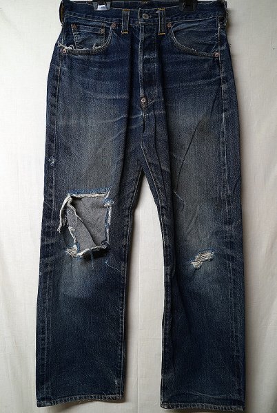 Levi's リーバイス 201-0003 201XX復刻 1937年モデル デニムパンツ バレンシア工場製 W33 ボタン裏555 USA製 米国製_画像1