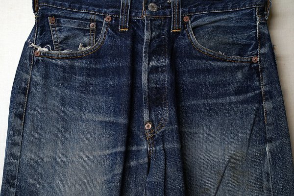 Levi's リーバイス 201-0003 201XX復刻 1937年モデル デニムパンツ バレンシア工場製 W33 ボタン裏555 USA製 米国製_画像3