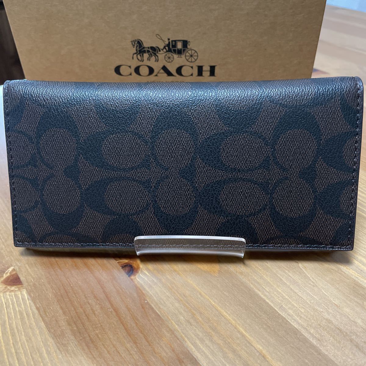 ★1円スタート【新品未使用】COACH メンズ シグネチャー ブラウン F75013 MA/BR_画像2