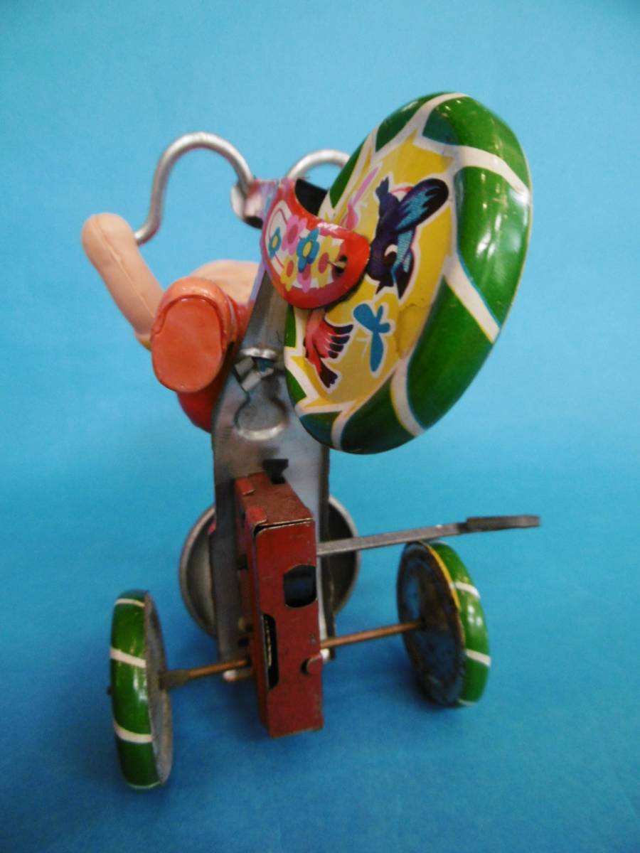 当時物☆セルロイド坊や/ブリキ三輪車/ゼンマイ/リン打ち/JAPAN 当時物☆セルロイド坊や/ブリキ三輪車/ゼンマイ/リン打ち/JAPAN