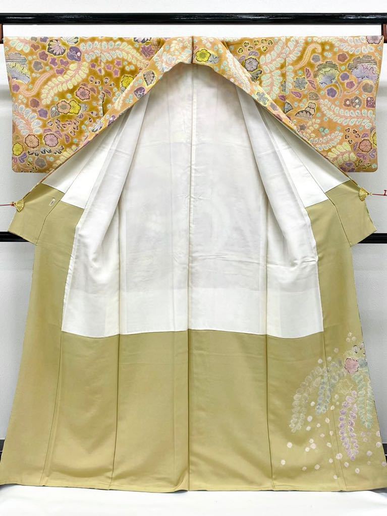 Bibian 比比昂- 樋熊哲也落款入り総絵羽総絞り訪問着辻ヶ花銀 Bibian 比比昂- 樋熊哲也落款入り総絵羽総絞り訪問着辻ヶ花銀