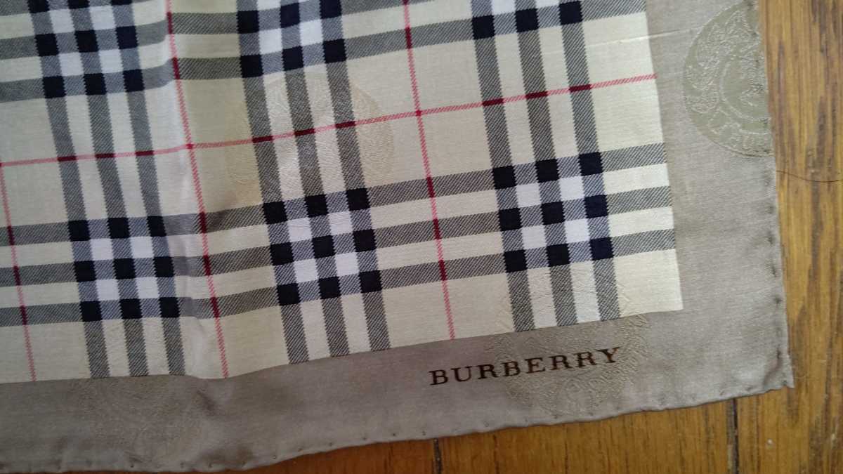 バーバリー　BURBERRY シルク大判ハンカチ3 タオルハンカチ1 ミニスカーフ　未使用　送料込