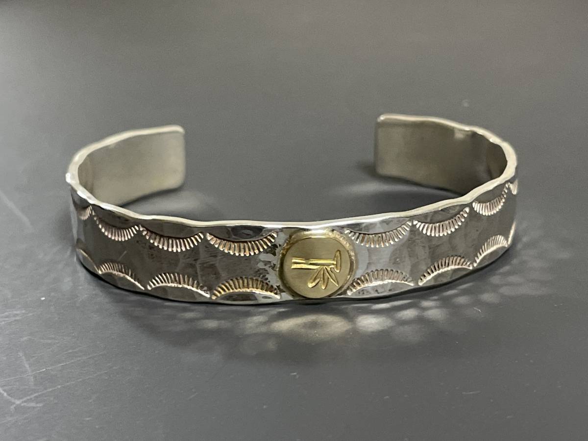 THE FLAT HEAD フラットヘッド K18 STAMP INGOT BANGLE スタンプ