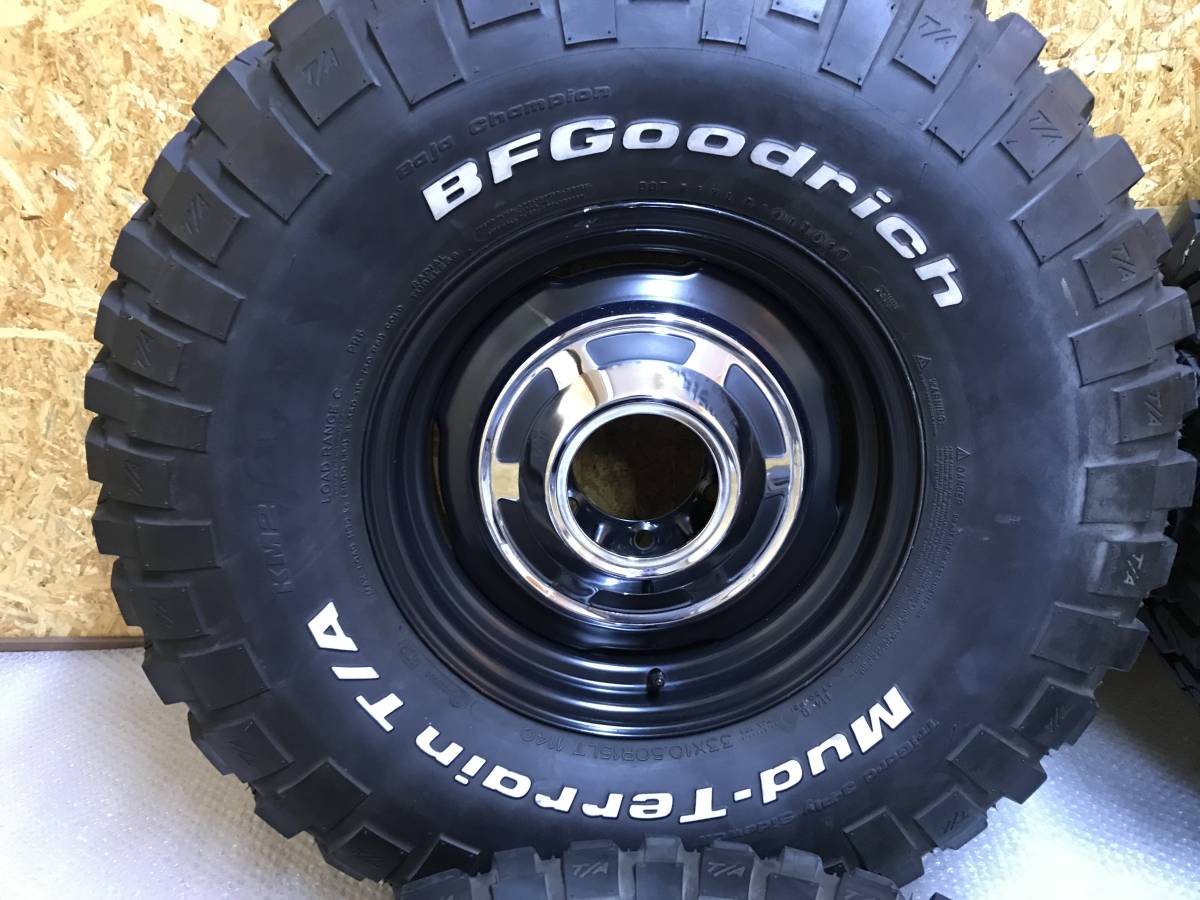 トヨタ FJ40 ランドクルーザー 輸出 純正 スチール ホイール 139.7 Goodrich 33×10.50R15 ランクル YN100 LN100 YN60 ハイラックス RN36の画像3